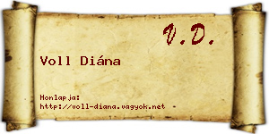 Voll Diána névjegykártya
